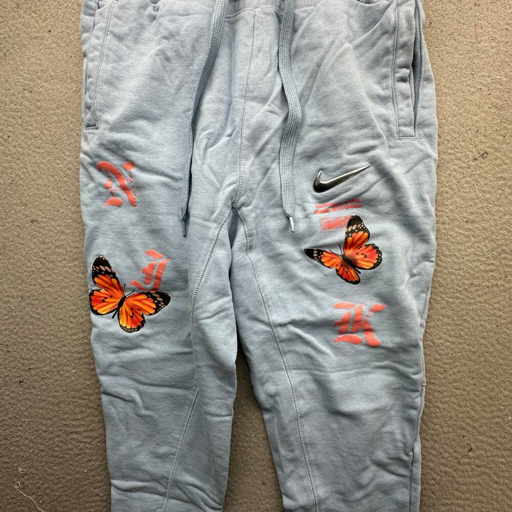 Nike Jogger Sweatpants Mens Small Blue Butterfly Graphic Drawstring DZ3050-472 - Picture 8 of 13